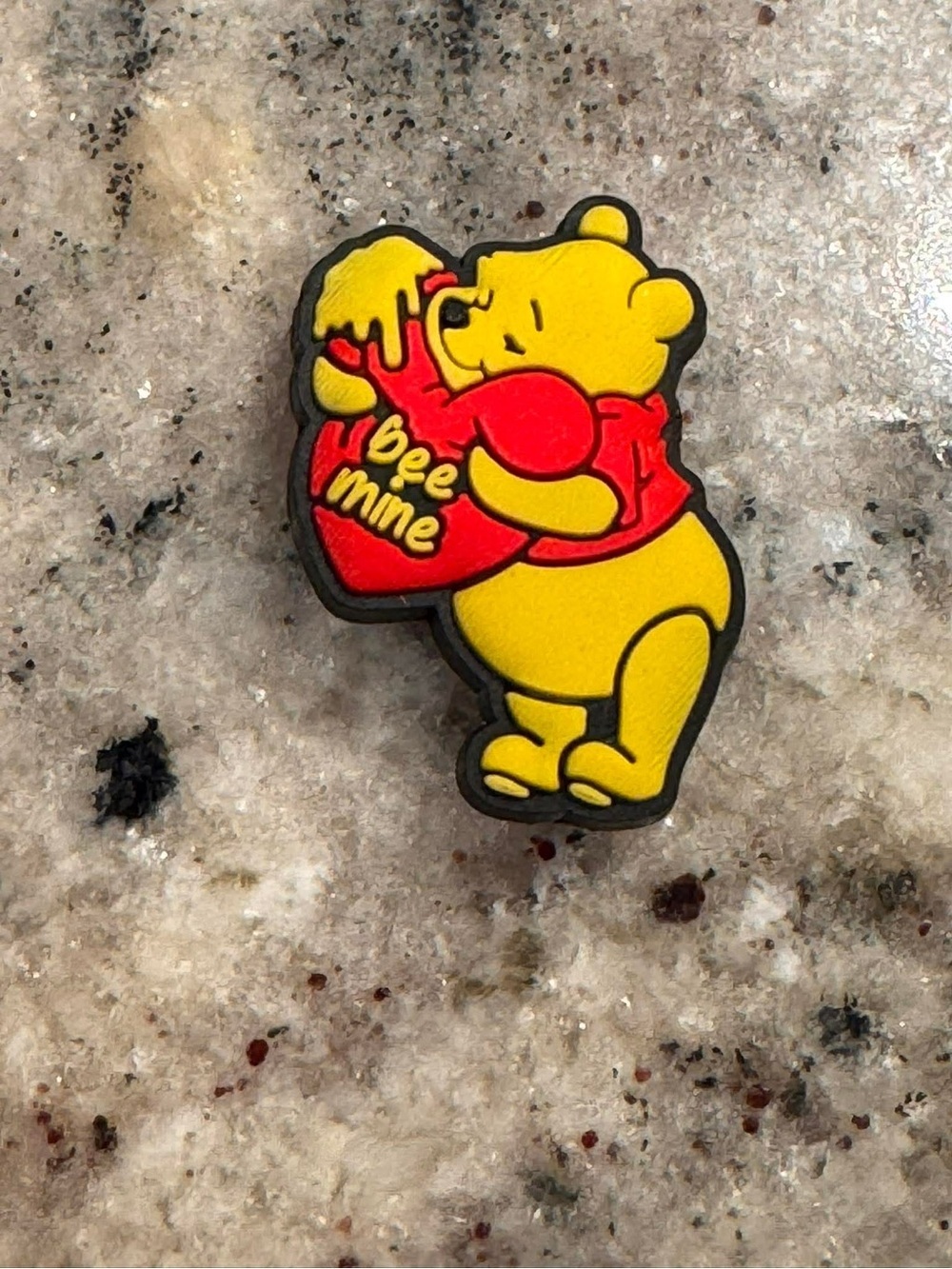 CROC CHARM Winnie the Pooh 'Bee Mine' Yellow & Red